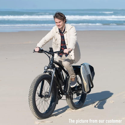 Shengmilo-Mx02S 26 * 4.0Inch Fat Tire Electric Bicycle, 1000W Motor, 7-Speed, Snow Mountain Bike, 48V*17Ah Removable Lithium Battery, Dual Hydraulic