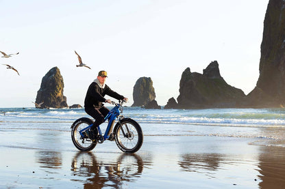 Ranger 4" Fat Tire E-Bike 330Lb Capacity BAFANG Rear Hub Motor 48V 750W Shimano 8-Speed Gears 45 Mile Range Custom LED Light Bar LCD Touchscreen