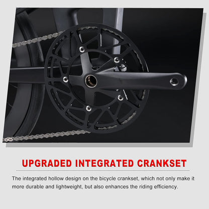 New Upgrade Folding Bike, 20 Inch Carbon Fiber Frame with Carbon Wheelset 9 Speed Mini City Bike Foldable Bicycle for Women Adults Men Ultra-Light