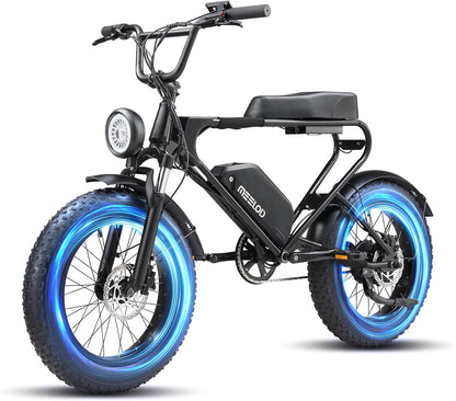 Electric Bike for Adults with 750W Brushless Motor 28MPH Commuting Electric Mountain Bike 48V Removable Battery 12V LED Headlight 4.0 Fat Tire