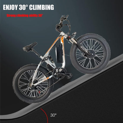 SMLRO V3 Dual Motors MTB with Rear Shock Absorber, 22.4AH 2000W 26" Fat Tire Electric Bike 35MPH, Mountain E-Bike Suspension Electric Bicycle Ebikes