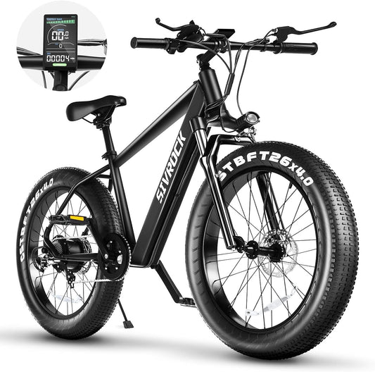 Electric Bike for Adults, 26" X 4.0 Fat Tire Electric Mountain Bicycle, 1000W Motor 48V 15Ah Ebike with Professional 7 Speed, Hidden Lithium-Ion
