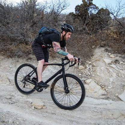 Illimitate Gravel Bike, Shimano Tiagra with Disc Brakes, Extra Wide Tires and Carbon Fork, Perfect for Road or Dirt Trail Adventure Touring, Matte