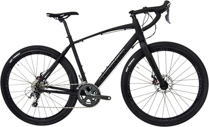 Illimitate Gravel Bike, Shimano Tiagra with Disc Brakes, Extra Wide Tires and Carbon Fork, Perfect for Road or Dirt Trail Adventure Touring, Matte