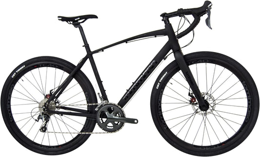 Illimitate Gravel Bike, Shimano Tiagra with Disc Brakes, Extra Wide Tires and Carbon Fork, Perfect for Road or Dirt Trail Adventure Touring, Matte