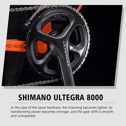 Phantom 2.0 Carbon Fiber Road Bike 700C Carbon Frame Racing Bicycle with Ultegra 8000 22 Speed Group Set, 25C Tire and Fizik Saddle