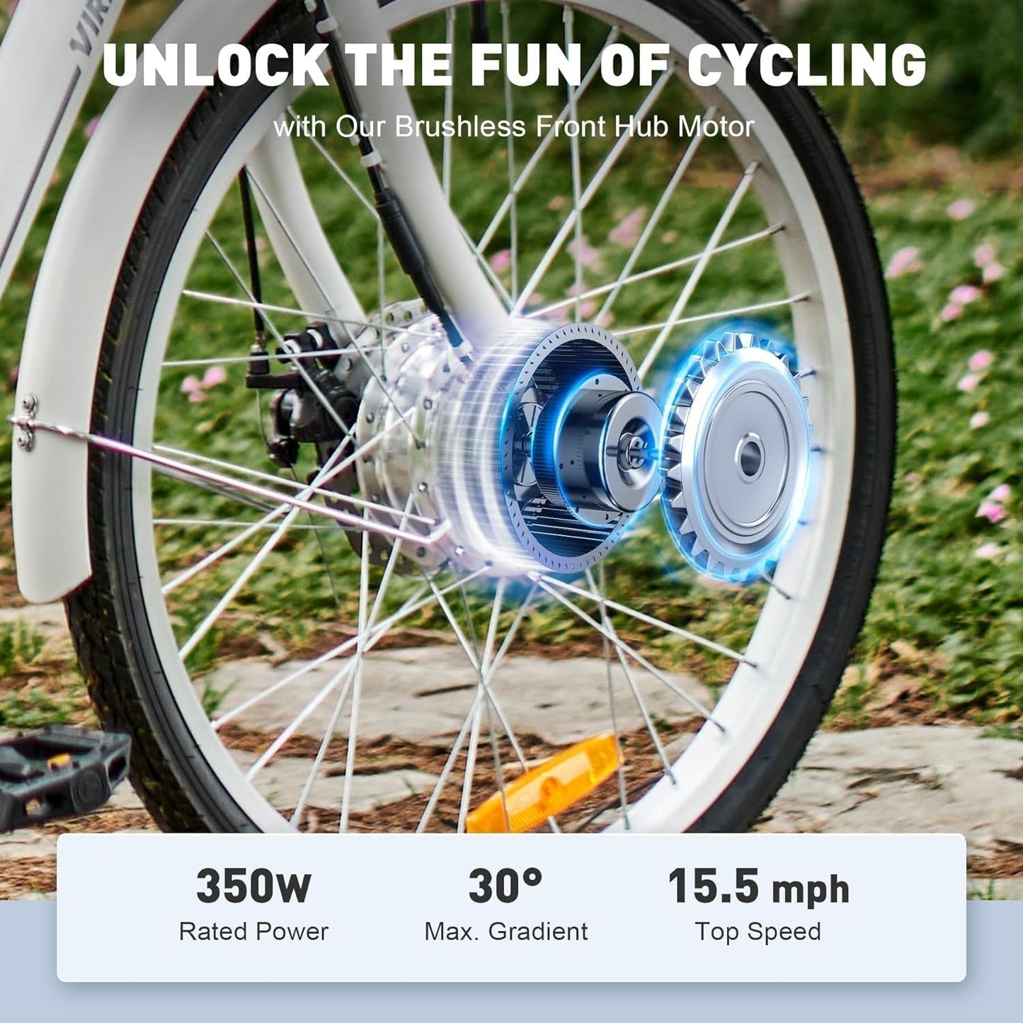 Electric Trike, 350W Electric Tricycle for Adults with Dual Chains, UL Tested 36V 10Ah Battery, 3 Wheel Electric Bicycle, E Trike with Basket for