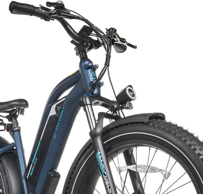 Cruiser/Cruiser Pro 26'' Fat Tire Electric Bike for Adults 750W Electric Bike 15Ah/20Ah Large Battery 52V E Bike 7-Speed up to 28 Mph UL Certified
