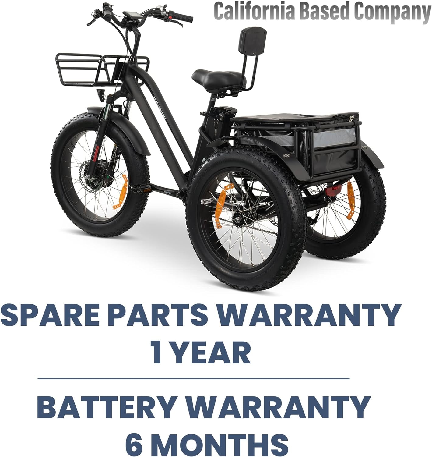 Electric Trike for Adults, 3 Wheel Motorized Bicycle with Big Wheels, Long Range Adult Tricycle up to 40 Miles, Foldable Three Wheel Bikes, 750W Motor