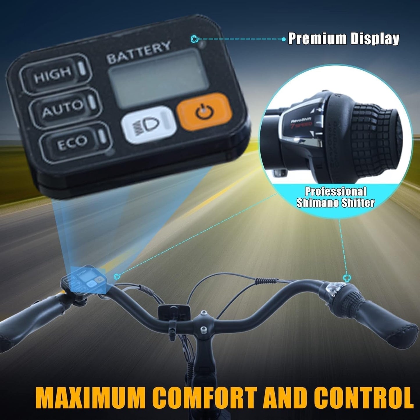 Powered by Panasonic Electric Bike for Adults 26'', Urban Electric Bicycle with 250W Removable Panasonic 25.2V 16Ah Lithium Battery, City Electric
