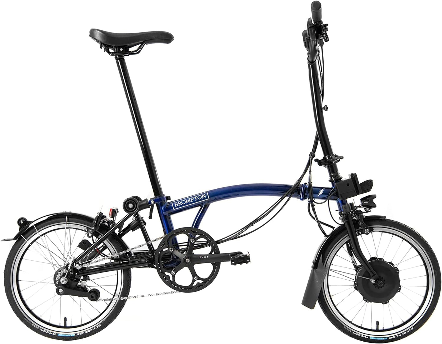 Electric C Line 6 Speed Folding Bike - Mid (Bolt Blue)