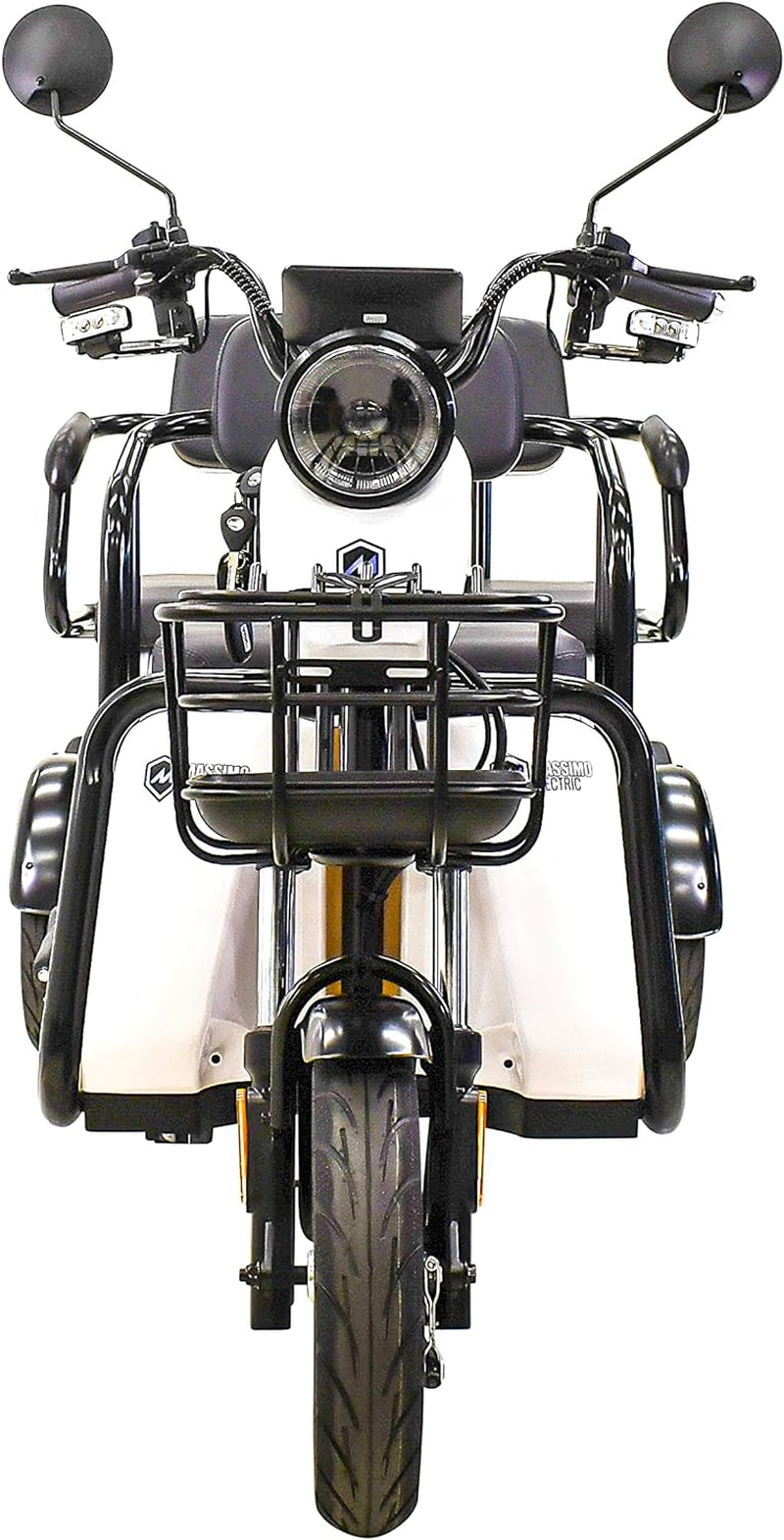 Tricycle, E-Trike 3 Wheels Electric Bike, MGC 800W Hub Motor 17 Mph Front and Back Backseat, 3 Passengers with Front and Back Storage (Green)