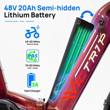 750W Electric Bike for Adults 20Ah LG Cell Battery Full Suspension 30Mph 20" X4.0 Fat Tire Ebike Cruise Control 7-Speed Commuter Bicycle