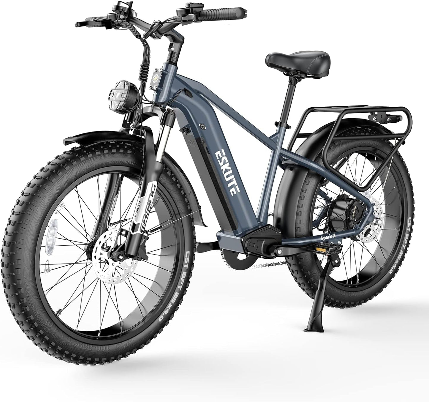 Spark X Electric Bike Fat Tires 26" X 4.0, Dirt Ebike 750W Hub Motor, 48V 20Ah Removable Internal Battery, up to 70 Miles, Max Speed 28 Mph, Electric