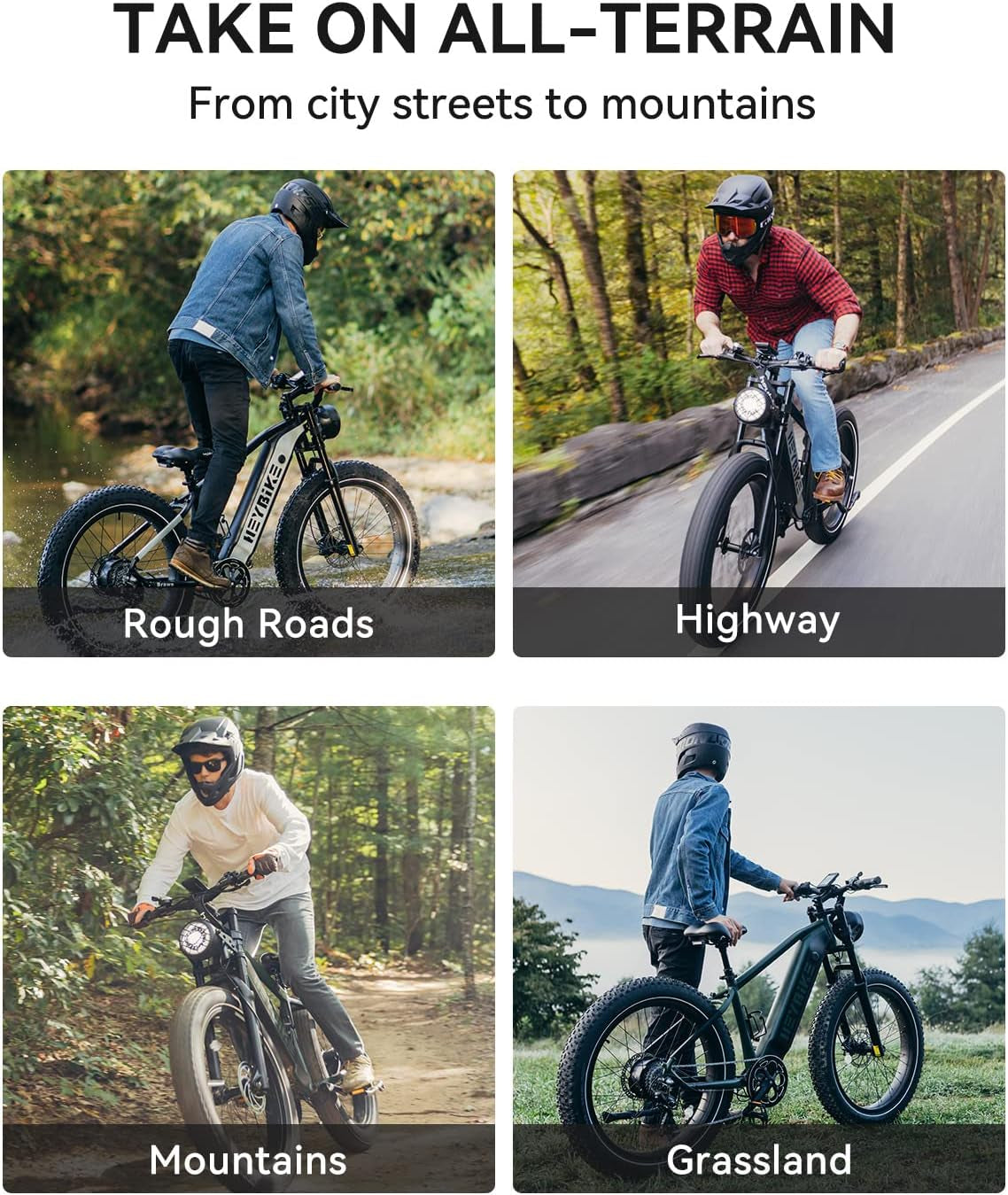 Brawn and Cityrun Electric Bike for Adults,750W 28MPH 26'' Fat Tire Ebike with 48V 18Ah Removable Battery,Off Road Electric Mountain Bike,Hydraulic