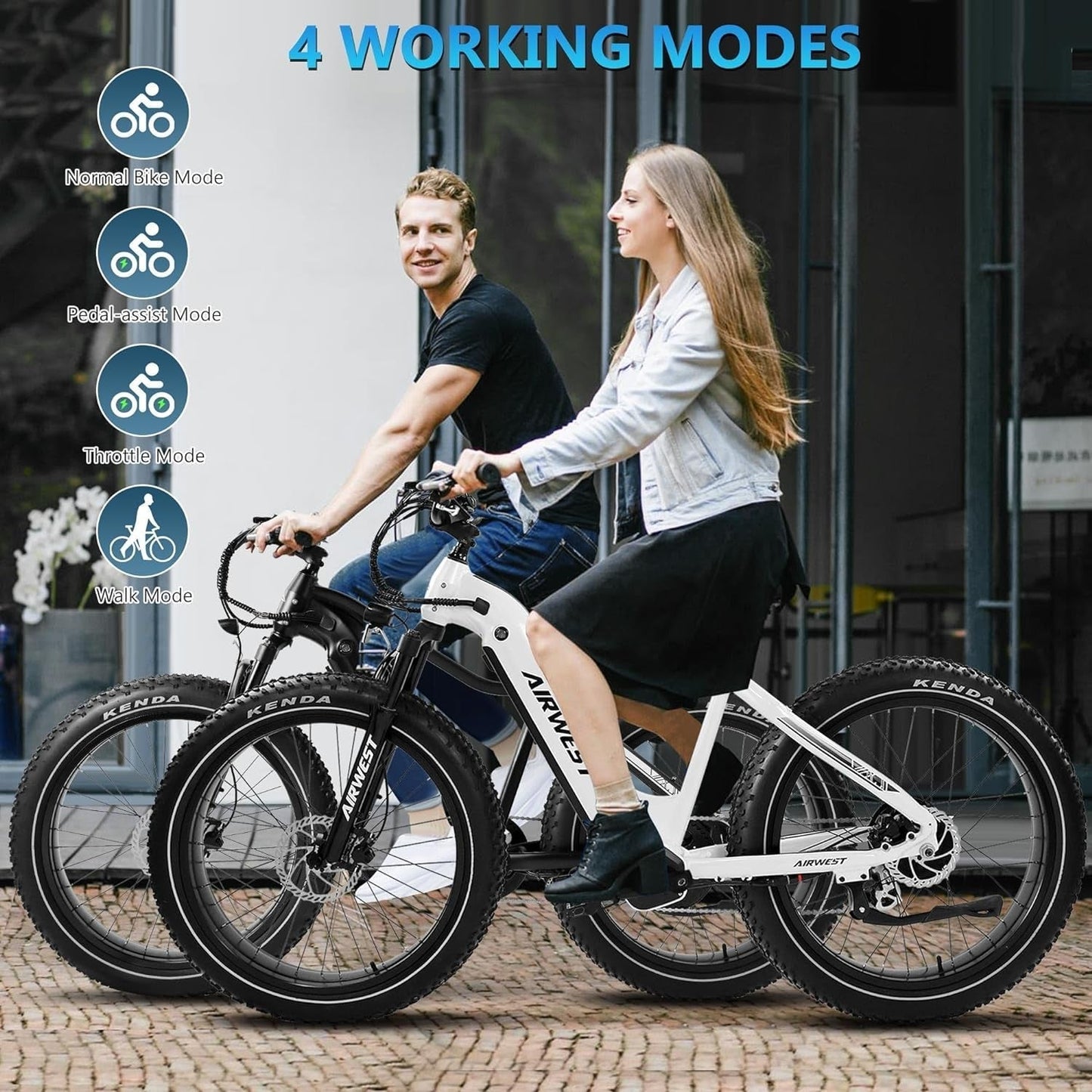 Electric Bike for Adults, 750W BAFANG Motor Electric Bike, 26" X 4.0 Fat Tire Electric Bicycle with 48V 15Ah LG Battery, 28MPH 50Miles Electric