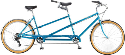 Twinn Classic Tandem Adult Beach Cruiser Bike, Double Seater, Low-Step Medium/Large Frame, 7 or 21-Speed, 650C Wheels