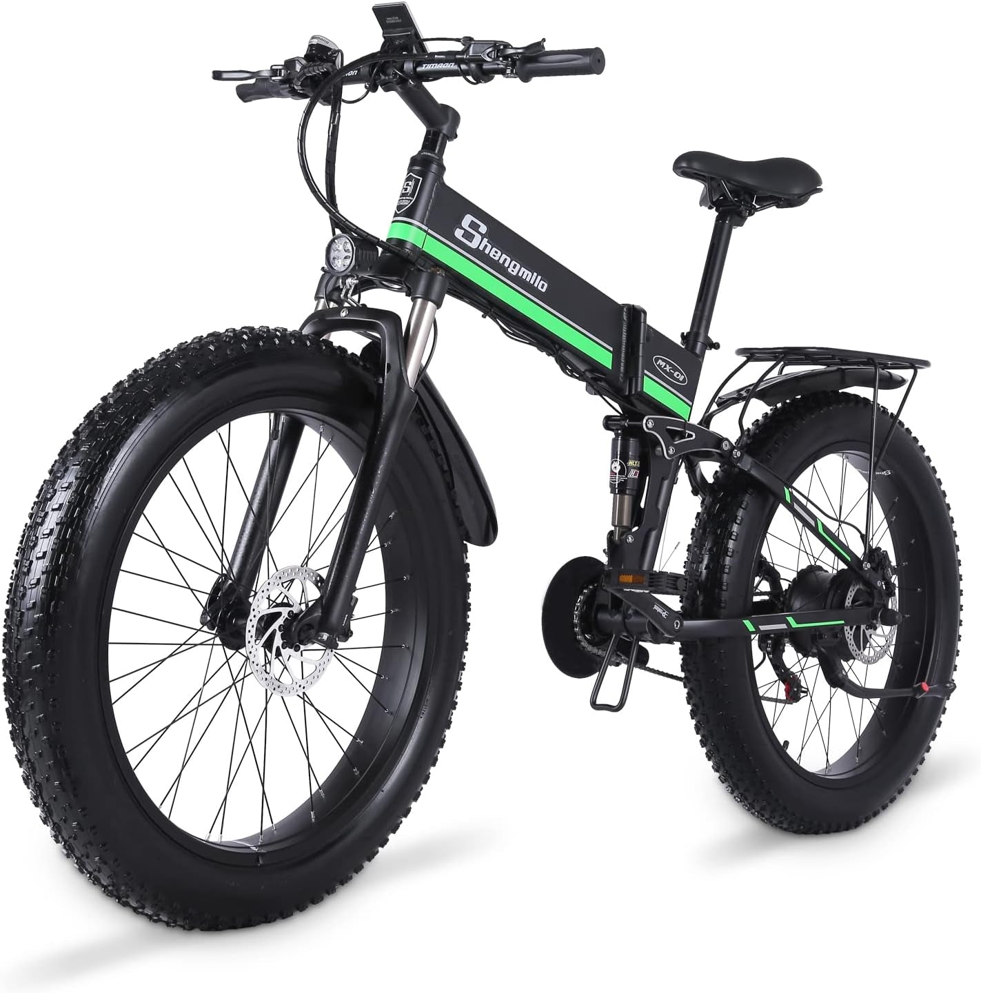 Electric Bike for Adults, 26'' Ebike with 1000W Motor, 25MPH Fat Tire Mountain E Bike with Removable 48V/12.8Ah Lithium Battery, Hydraulic Brake, Dual