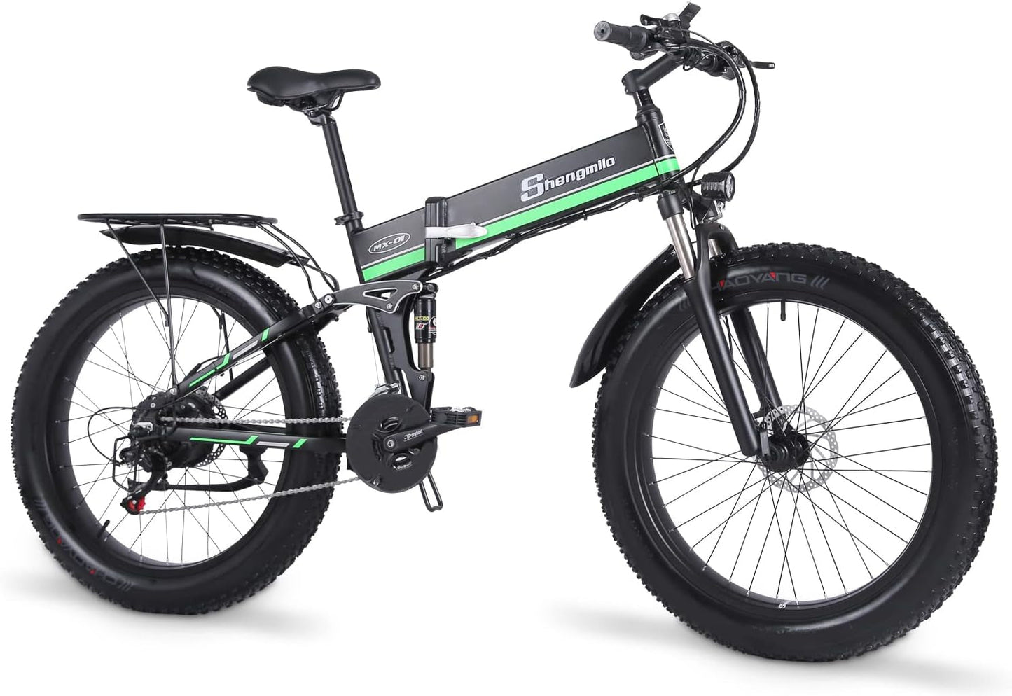 Electric Bike for Adults, 26'' Ebike with 1000W Motor, 25MPH Fat Tire Mountain E Bike with Removable 48V/12.8Ah Lithium Battery, Hydraulic Brake, Dual