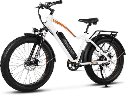 M-550 Electric Bike, 85MI, Electric Mountain Bike 750W 26'' Fat Tire Commuter E-Bike, 26 MPH Adult Electric Bicycle with Removable 48V 20Ah