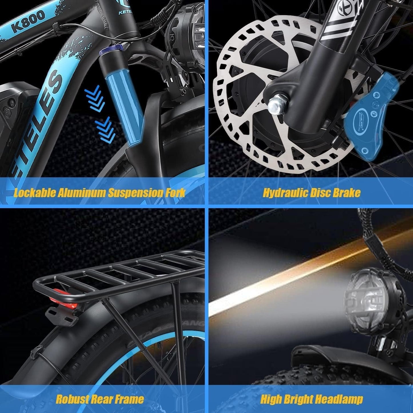Electric Bike for Adults, 2000W 35MPH Electric Bicycle AWD Dual Motor Electric Mountain Bike 26" Fat Tire Ebike with 48V 23AH Removable Battery,