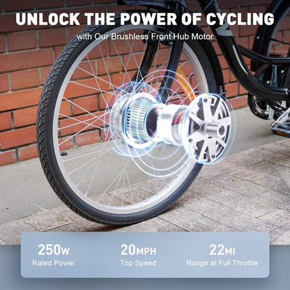 Electric Trike, Electric Tricycle for Adults with UL Tested 36V 10Ah Battery, 250W E Trike with Basket, 3 Wheel Electric Bicycle for Men Women Senior,