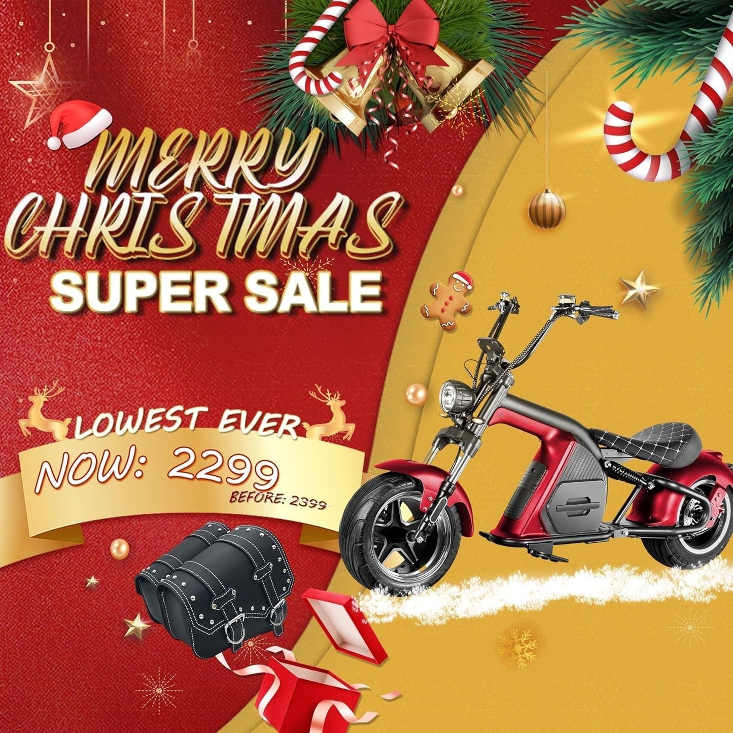DOT Approved M8 Electric Motorcycle for Adults, 37MPH 2000W Motor 60V 30Ah Lithium Battery 40 Miles Range, Vacuum Tires Full Suspension Dual Hydraulic