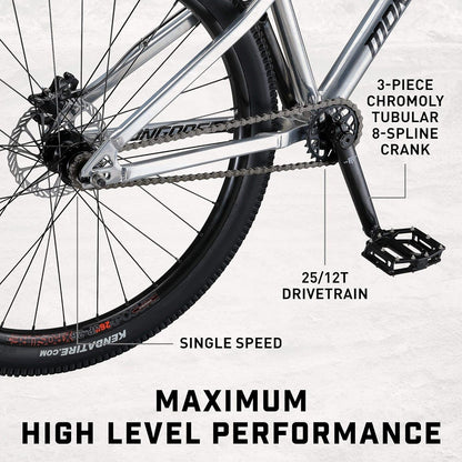 Fireball Dirt Jump Mens and Womens Mountain Bike, 26-Inch Wheels, Mechanical Brakes, T1 Aluminum Frame