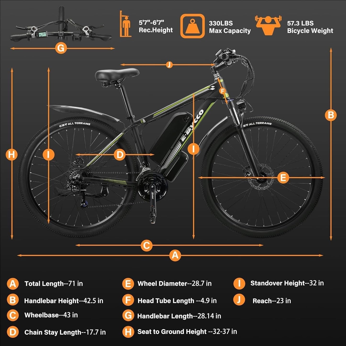 Ebycoo 29" Electric Bike for Adults 750W Peak 1000W Ebike for Adults with 48V 13A/17.5AH Battery 32MPH 52Miles Electric Bicycles, 21 Speed Mountain