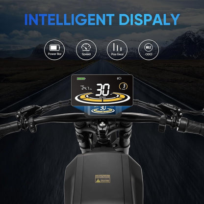 Electric Bike for Adults 1000W 30MPH, 48V 20Ah Removable Battery,20" Fat Tire Electric Dirt Bike,80 Miles Long Range Ebike,Full Suspension Hydraulic